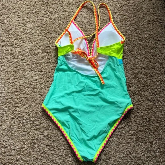 NWOT Popvil Neon One Piece Swimsuit - Picture 4 of 7